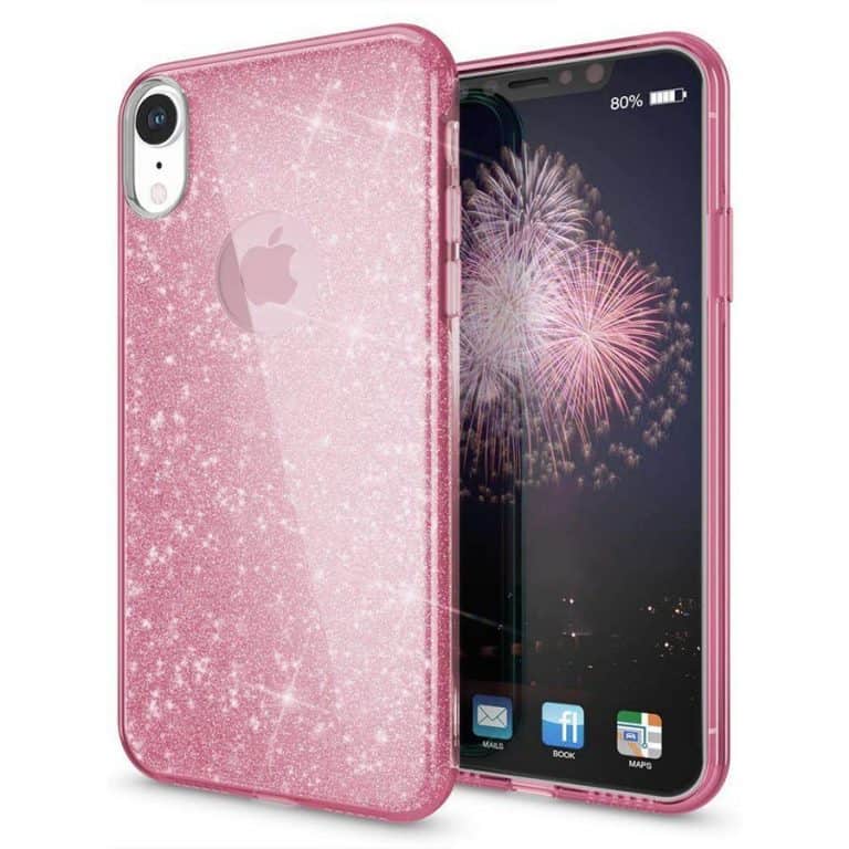 Capa iPhone XR Purpurina Brilhante Rosa Capas iPhone