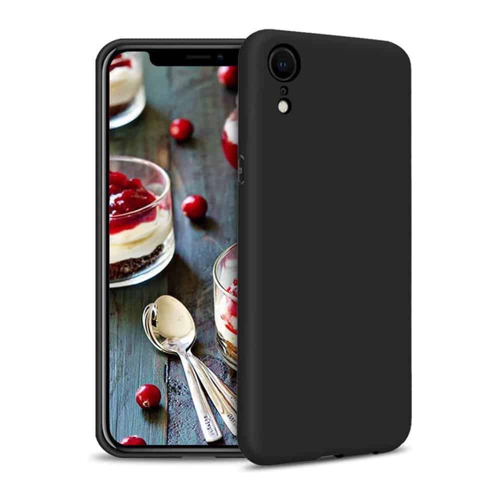 Capa em Silicone Liquido Para iPhone XR Preto Portes Grátis